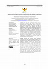 Research paper thumbnail of Human Resource Management in Improving The Quality of Education