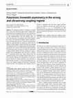 Polaritonic linewidth asymmetry in the strong and ultrastrong coupling regime Cover Page