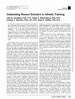 Research paper thumbnail of Celebrating Women Scholars in Athletic Training