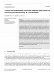 A model for implementing sustainable mHealth applications in a resource‐constrained setting: A case of Malawi Cover Page