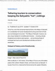 Research paper thumbnail of Tethering tourism to conservation: keeping the Sahyadris “hot”