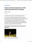 Research paper thumbnail of Human-carnivore interaction in Chile: exploring myths that kill