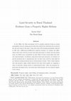 Research paper thumbnail of Land Security in Rural Thailand: Evidence from a Property Rights Reform