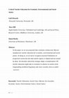 Research paper thumbnail of Critical Teacher Education for Economic, Environmental and Social Justice JCEPS16(3)