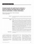 Research paper thumbnail of Autopercepção de saúde bucal conforme o Perfil de Impacto da Saúde Bucal (OHIP) e fatores associados: revisão sistemática