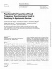 Research paper thumbnail of Psychometric properties of food frequency questionnaires used in dentistry: a systematic review