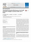 Research paper thumbnail of Assessing the potential effectiveness of oral health promotion strategies in primary health care in Brazil