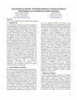 Research paper thumbnail of Entre thérapie et self-help : Contribution féministe à l’analyse des discours psychologiques sur les plateformes sociales numériques