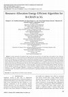 Resource Allocation Energy Efficient Algorithm for H-CRAN in 5G Cover Page