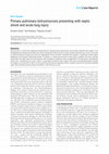 Primary pulmonary botryomycosis presenting with septic shock and acute lung injury Cover Page