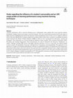 Research paper thumbnail of Study regarding the influence of a student’s personality and an LMS usage profile on learning performance using machine learning techniques