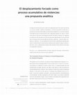 Research paper thumbnail of El desplazamiento forzado como proceso acumulativo de violencias una propuesta analítica