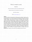 Research paper thumbnail of Ethics in computer security