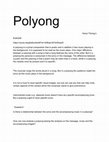 Polyong by Kanyi Thiong o Cover Page