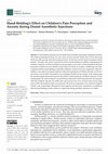 Research paper thumbnail of Hand-Holding’s Effect on Children’s Pain Perception and Anxiety during Dental Anesthetic Injections