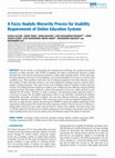 A Fuzzy Analytic Hierarchy Process for Usability Requirements of Online Education Systems Cover Page