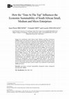 Research paper thumbnail of How the “Tone At The Top” Influences the Economic Sustainability of South African Small, Medium and Micro Enterprises