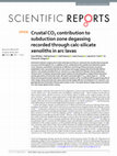 Research paper thumbnail of Crustal CO2 contribution to subduction zone degassing recorded through calc-silicate xenoliths in arc lavas