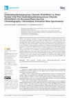 Research paper thumbnail of Diallyldimethylammonium Chloride (DADMAC) in Water Treated with Poly-Diallyldimethylammonium Chloride (PDADMAC) by Reversed-Phase Ion-Pair Chromatography—Electrospray Ionization Mass Spectrometry