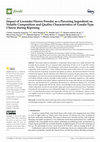 Research paper thumbnail of Impact of Lavender Flower Powder as a Flavoring Ingredient on Volatile Composition and Quality Characteristics of Gouda-Type Cheese during Ripening