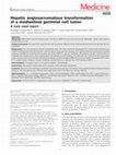 Hepatic angiosarcomatous transformation of a mediastinal germinal cell tumor Cover Page