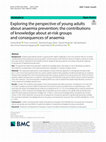 Exploring the perspective of young adults about anaemia prevention; the contributions of knowledge about at-risk groups and consequences of anaemia Cover Page