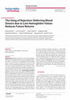 The Sting of Rejection: Deferring Blood Donors due to Low Hemoglobin Values Reduces Future Returns Cover Page