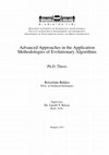 Advanced approaches in the application methodologies of evolutionary algorithms Cover Page