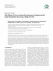 The Effects of TwoLactobacillus plantarumStrains on Rat Lipid Metabolism Receiving a High Fat Diet Cover Page