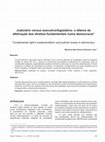 Research paper thumbnail of Judiciário versus executivo/legislativo: o dilema da efetivação dos direitos fundamentais numa democracia. Doi: 10.5020/2317-2150.2006.v11n1p185