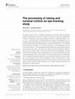 The processing of raising and nominal control: an eye-tracking study Cover Page