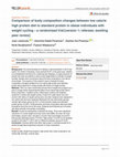 Comparison of body composition changes between low calorie high protein diet to standard protein in obese individuals with weight cycling – a randomised trial Cover Page