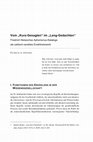 Research paper thumbnail of Vom „Kurz-Gesagten“ im „Lang-Gedachten“. Friedrich Nietzsches Aphorismus-Kataloge als zyklisch-serielles Erzählnetzwerk