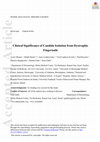 Research paper thumbnail of Clinical significance of Candida isolation from dystrophic fingernails