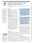 Research paper thumbnail of Evaluation of newborn sickle cell screening programme in England: 2010–2016