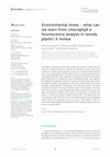 Research paper thumbnail of Environmental stress - what can we learn from chlorophyll a fluorescence analysis in woody plants? A review