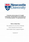 Production and perception of L2 English orthographic and phonological representations by L1 Tera/Hausa speakers : an experimental study Cover Page