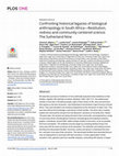 Research paper thumbnail of Confronting historical legacies of biological anthropology in South Africa—Restitution, redress and community-centered science: The Sutherland Nine