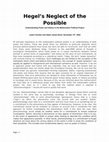 Research paper thumbnail of Hegel’s Neglect of the Possible, Understanding Power and History in the Metamodern Political Project