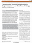 Research paper thumbnail of Therapy Insight: parenteral estrogen treatment for prostate cancer—a new dawn for an old therapy