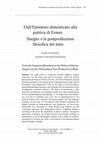 Research paper thumbnail of Dall’Epimeteo dimenticato alla politica di Ermes. Stiegler e la postproduzione filosofica del mito