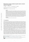 Research paper thumbnail of Metronome: tracing variation in poetic meters via local sequence alignment