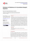 Existence of Solutions of a Convolution Integral Equation Cover Page