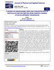 A Review on Aerodynamic Sizes and Concentration of Particulate Matter Emitted from Various Cooking Styles in Different Households Cover Page