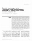 Detección de anticuerpos contra Trypanosoma cruzi en Somoto, Nicaragua, mediante ELISA indirecto e IFI en muestras de sangre en papel de filtro Cover Page