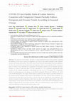 COVID-19 Case Fatality Ratio of Latino America Countries with Temperate Climate Partially Follows European and Oceania Trends According to Seasonal Change Cover Page