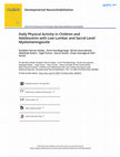 Daily Physical Activity in Children and Adolescents with Low Lumbar and Sacral Level Myelomeningocele Cover Page