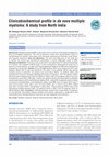 Clinicobiochemical profile in de novo multiple myeloma: A study from North India Cover Page