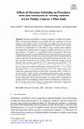 Effects of Structure Debriefing on Procedural Skills and Satisfaction of Nursing Students in Low Fidelity Context: A Pilot Study Cover Page