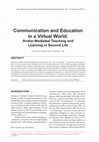 Communication and Education in a Virtual World Cover Page